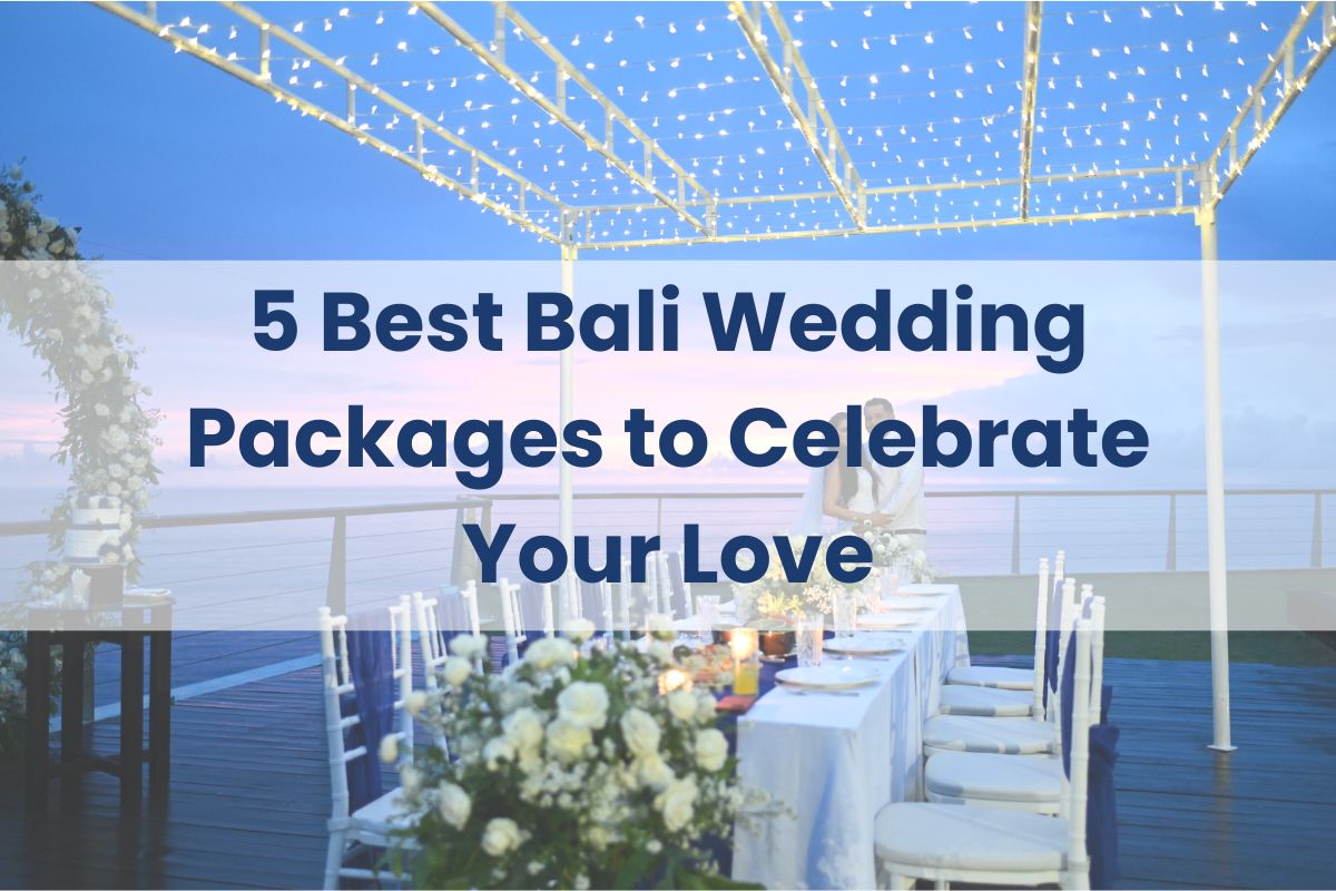 An elegantly set long table with chairs under warm string lighting adorned with beautiful wedding decorations.