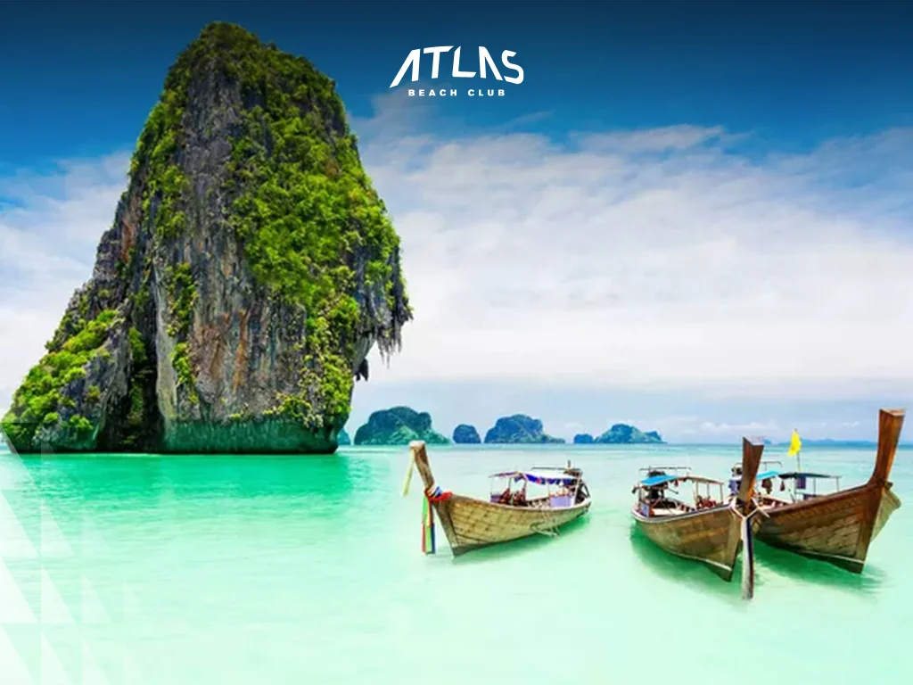 Scenic view of Patong Beach in Phuket with clear blue water and white sand.