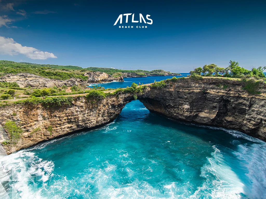 Beautiful beach at Atlas Beach Club in Bali during sunset, serene atmosphere, Holiday. best places to visit in asian